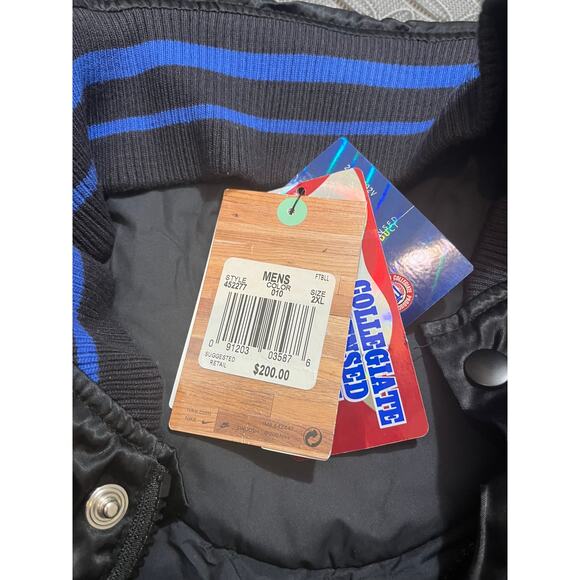 Duke University basketball Destroyer Jacket Satin Black Blue Devils Varsity XXL - Picture 10 of 10